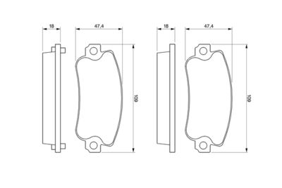 Brake Pad Set, disc brake BOSCH 0 986 467 760