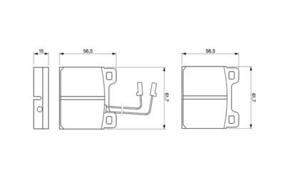 Brake Pad Set, disc brake BOSCH 0 986 469 111