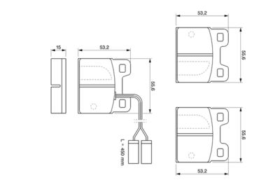 Brake Pad Set, disc brake BOSCH 0 986 469 120