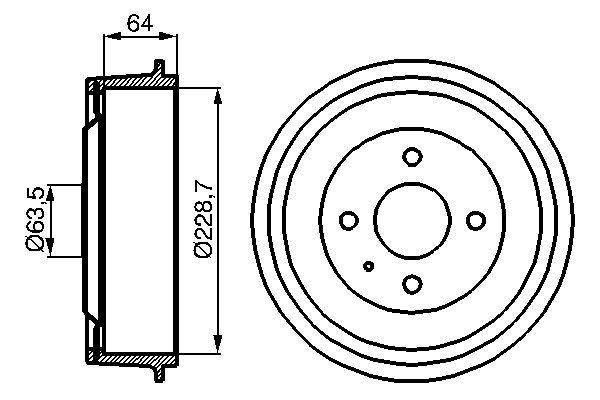 BOSCH 0 986 477 012 Brake Drum