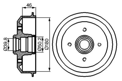 Brake Drum BOSCH 0 986 477 015