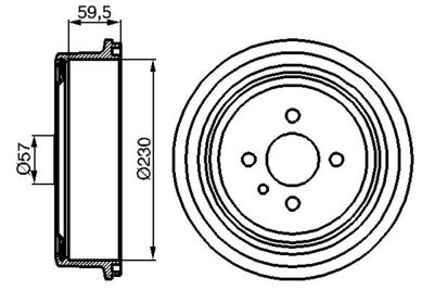 Brake Drum BOSCH 0 986 477 022
