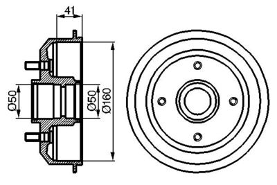 Brake Drum BOSCH 0 986 477 044