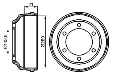 Brake Drum BOSCH 0 986 477 047