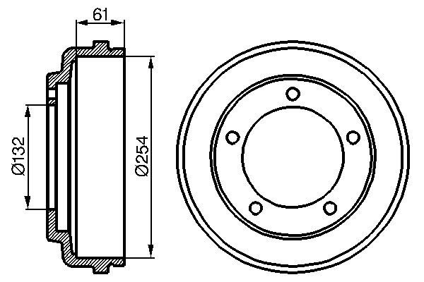 BOSCH 0 986 477 048 Brake Drum