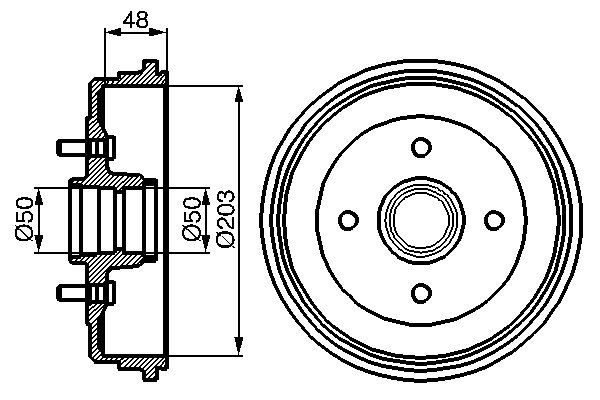BOSCH 0 986 477 049 Brake Drum