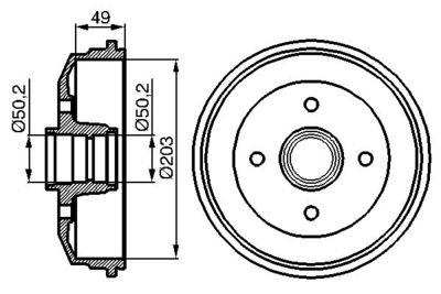 Brake Drum BOSCH 0 986 477 050