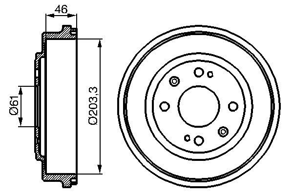 BOSCH 0 986 477 059 Brake Drum