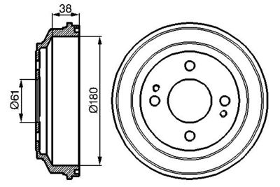 Brake Drum BOSCH 0 986 477 063