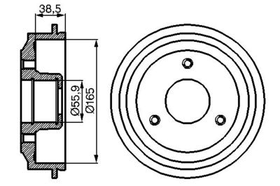 Brake Drum BOSCH 0 986 477 066