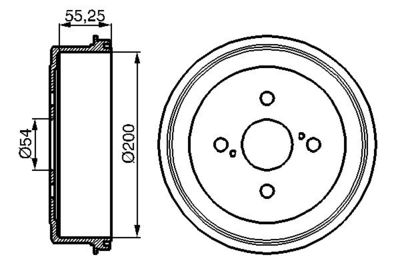 Brake Drum BOSCH 0 986 477 082