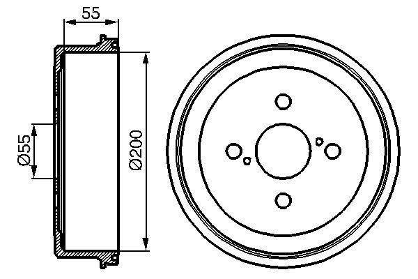 BOSCH 0 986 477 090 Brake Drum