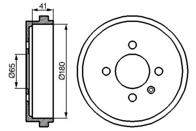 Brake Drum BOSCH 0 986 477 105