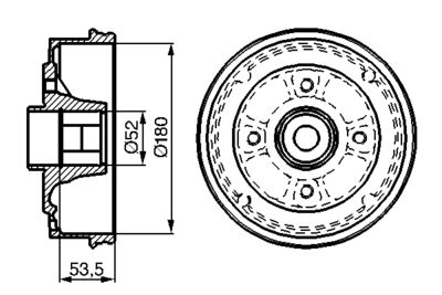 Brake Drum BOSCH 0 986 477 112