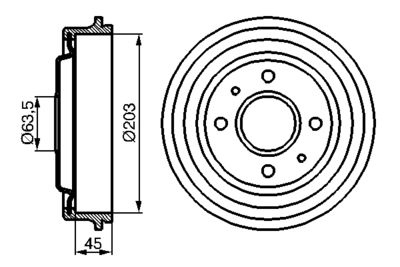 Brake Drum BOSCH 0 986 477 115