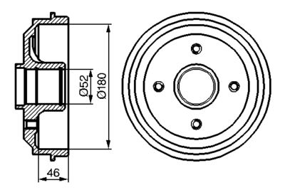 Brake Drum BOSCH 0 986 477 116