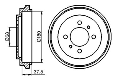 Brake Drum BOSCH 0 986 477 119