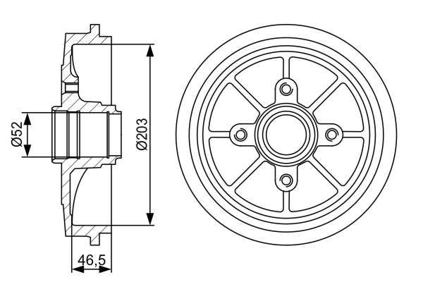 BOSCH 0 986 477 126 Brake Drum