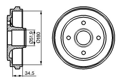Brake Drum BOSCH 0 986 477 128