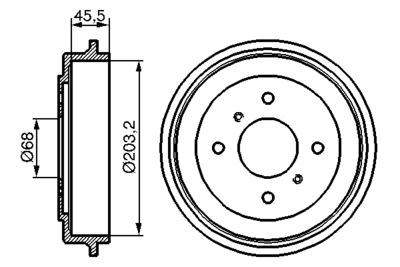 Brake Drum BOSCH 0 986 477 136