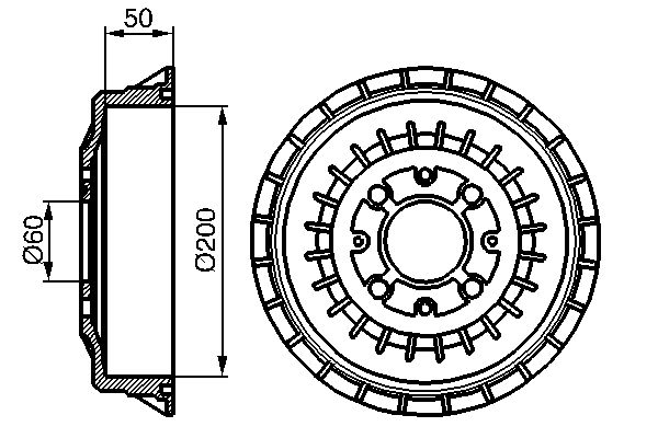 BOSCH 0 986 477 146 Brake Drum