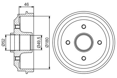 Brake Drum BOSCH 0 986 477 155