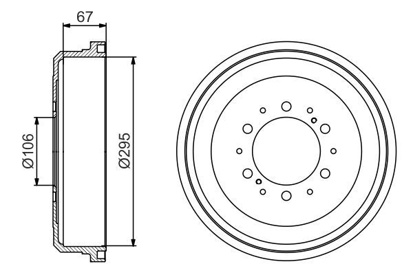 BOSCH 0 986 477 167 Brake Drum