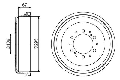 Brake Drum BOSCH 0 986 477 167