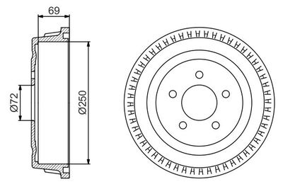 Brake Drum BOSCH 0 986 477 185