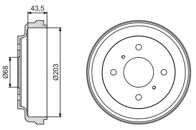 Brake Drum BOSCH 0 986 477 198
