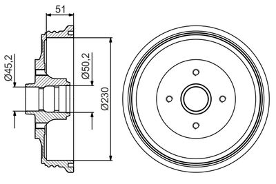 Brake Drum BOSCH 0 986 477 200