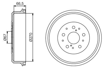 Brake Drum BOSCH 0 986 477 224