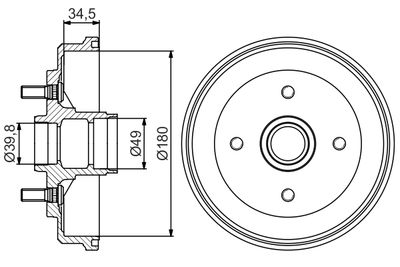 Brake Drum BOSCH 0 986 477 239