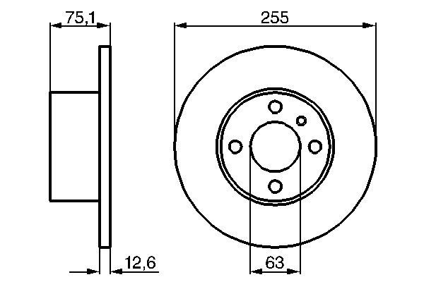 BOSCH 0 986 478 032 Brake Disc