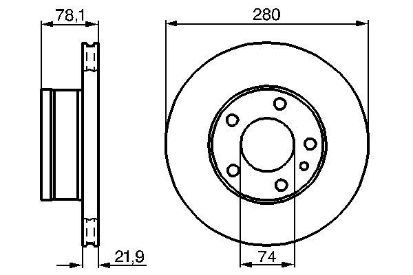 BOSCH 0 986 478 041 Brake Disc