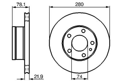 Brake Disc BOSCH 0 986 478 041