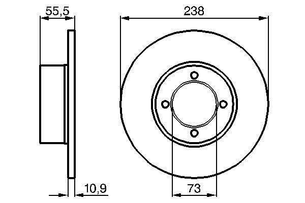 BOSCH 0 986 478 079 Brake Disc