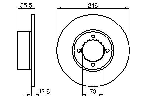 BOSCH 0 986 478 082 Brake Disc