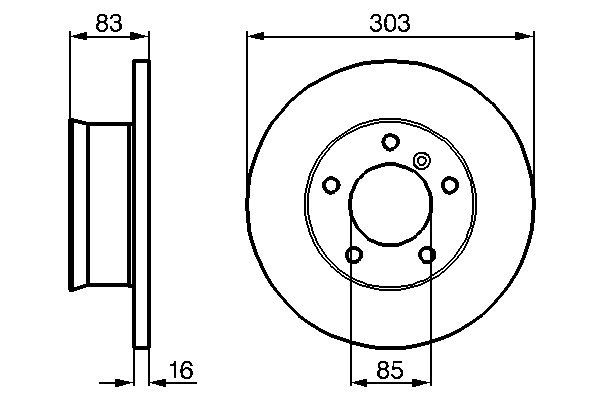 BOSCH 0 986 478 189 Brake Disc