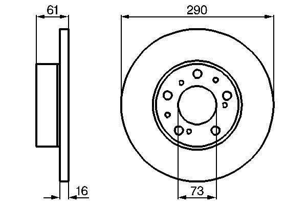 BOSCH 0 986 478 234 Brake Disc