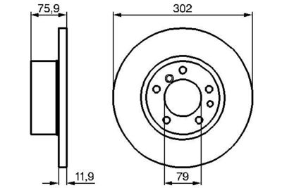 Brake Disc BOSCH 0 986 478 319