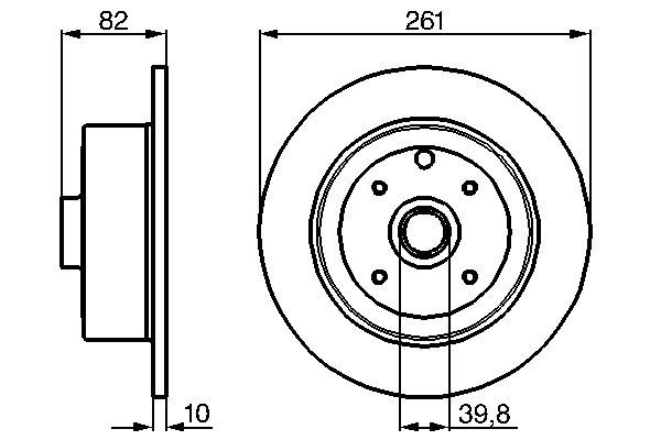 BOSCH 0 986 478 328 Brake Disc