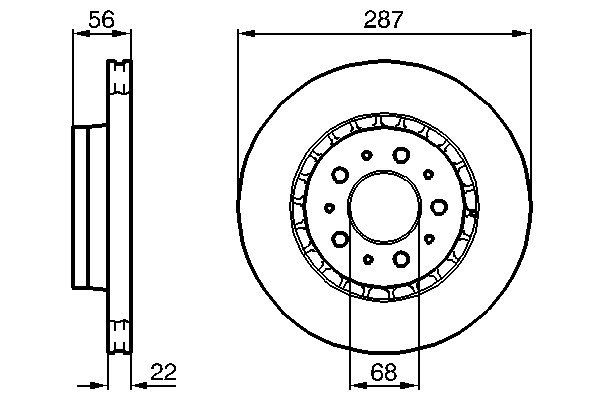 BOSCH 0 986 478 388 Brake Disc