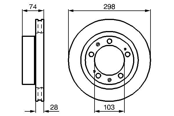 BOSCH 0 986 478 418 Brake Disc