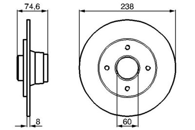 Brake Disc BOSCH 0 986 478 442