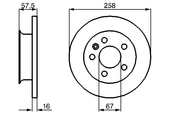 BOSCH 0 986 478 544 Brake Disc