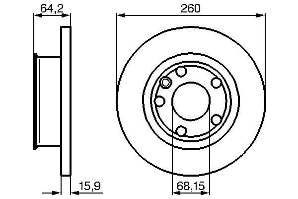 BOSCH 0 986 478 547 Brake Disc