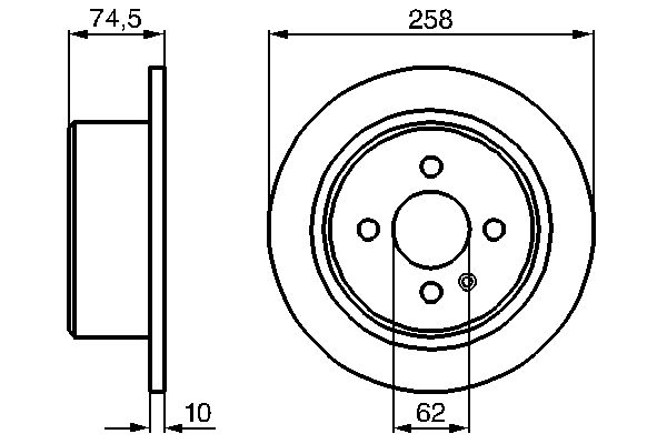 BOSCH 0 986 478 563 Brake Disc