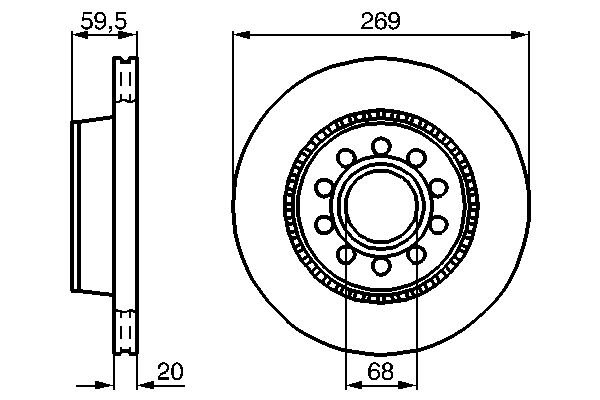 BOSCH 0 986 478 614 Brake Disc