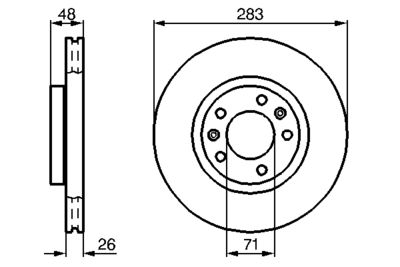 Brake Disc BOSCH 0 986 478 732